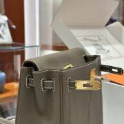 Uubags Hermes Kelly Ado PM Rucksack Backpack In Grey 22cm - 5