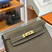 Uubags Hermes Kelly Ado PM Rucksack Backpack In Grey 22cm - 2