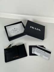 Uubags Prada Saffiano Business Card Case Black Leather 7.5x12cm - 4