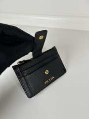 Uubags Prada Saffiano Business Card Case Black Leather 7.5x12cm - 2