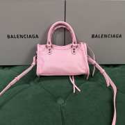 Uubags Balenciaga Le City bag mini in petal pink Arena Storico lambskin, brass hardware 24x16x6cm - 5