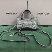 Uubags Balenciaga Le City bag mini in volcanic rock Arena Storico lambskin, brass hardware 24x16x6cm - 1