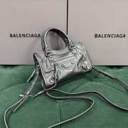 Uubags Balenciaga Le City bag mini in volcanic rock Arena Storico lambskin, brass hardware 24x16x6cm - 6
