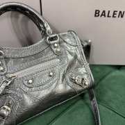 Uubags Balenciaga Le City bag mini in volcanic rock Arena Storico lambskin, brass hardware 24x16x6cm - 2