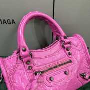 Uubags Balenciaga Le City Bag Nano in glossy pink Arena Storico lambskin, brass hardware 18x12x6cm - 6