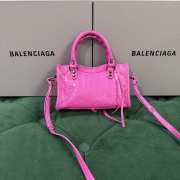 Uubags Balenciaga Le City Bag Nano in glossy pink Arena Storico lambskin, brass hardware 18x12x6cm - 4