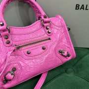 Uubags Balenciaga Le City Bag Nano in glossy pink Arena Storico lambskin, brass hardware 18x12x6cm - 3