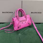 Uubags Balenciaga Le City Bag Nano in glossy pink Arena Storico lambskin, brass hardware 18x12x6cm - 2