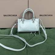 Uubags Balenciaga Le City Bag Nano in light blue Arena Storico lambskin, brass hardware 18x12x6cm - 2
