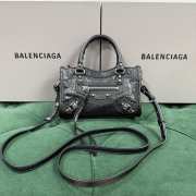 Uubags Balenciaga Le City Bag Nano in black Arena Storico lambskin, brass hardware 18x12x6cm - 1
