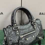 Uubags Balenciaga Le City Bag Nano in black Arena Storico lambskin, brass hardware 18x12x6cm - 6