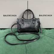Uubags Balenciaga Le City Bag Nano in black Arena Storico lambskin, brass hardware 18x12x6cm - 2
