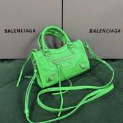 Uubags Balenciaga Le City Bag Nano in lime green Arena Storico lambskin, brass hardware 18x12x6cm - 5