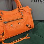 Uubags Balenciaga Le City Bag Nano in orange Arena Storico lambskin, brass hardware 18x12x6cm - 5