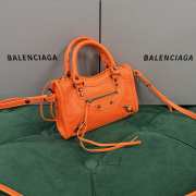 Uubags Balenciaga Le City Bag Nano in orange Arena Storico lambskin, brass hardware 18x12x6cm - 4