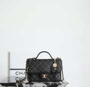 Uubags Chanel 25B Top Handle Bag In Black 16x25x8cm - 1
