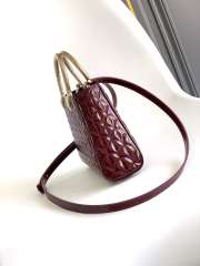 Uubags Bvlgari Serpentine Duo tote bag in burgundy 21.5x15x6cm - 4