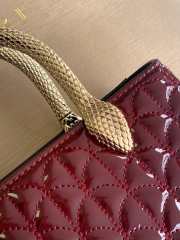 Uubags Bvlgari Serpentine Duo tote bag in burgundy 21.5x15x6cm - 2