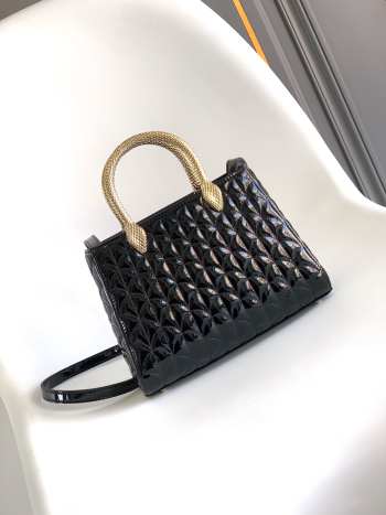 Uubags Bvlgari Serpentine Duo tote bag in black 21.5x15x6cm