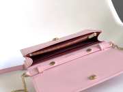 Uubags Bvlgari Logo chain wallet in light pink calfskin 19x10.5x4.5cm - 4