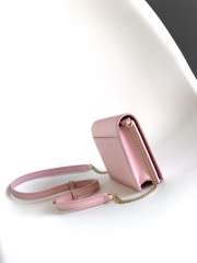 Uubags Bvlgari Logo chain wallet in light pink calfskin 19x10.5x4.5cm - 2