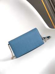 Uubags Bvlgari Logo chain wallet in blue calfskin 19x10.5x4.5cm - 1