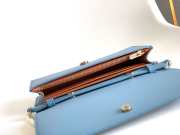 Uubags Bvlgari Logo chain wallet in blue calfskin 19x10.5x4.5cm - 5