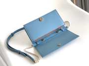 Uubags Bvlgari Logo chain wallet in blue calfskin 19x10.5x4.5cm - 2