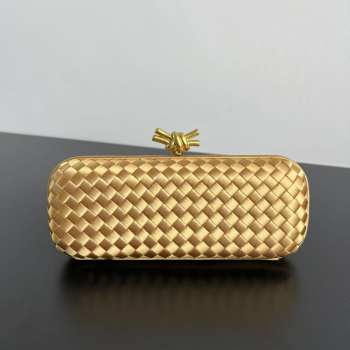 Uubags Bottega Veneta Minaudière Clutch In Gold 25x10x5cm