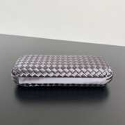 Uubags Bottega Veneta purple intrecciato woven satin knot clutch bag 02 25x10x5cm - 6