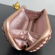 Uubags Bottega Veneta orange intrecciato woven satin knot clutch bag 02 25x10x5cm - 6