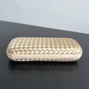 Uubags Bottega Veneta beige intrecciato woven satin knot clutch bag 01 25x10x5cm - 6