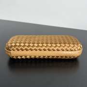 Uubags Bottega Veneta yellow intrecciato woven satin knot clutch bag 25x10x5cm - 6