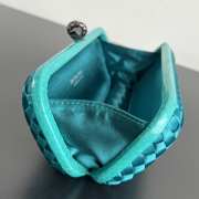 Uubags Bottega Veneta blue intrecciato woven satin knot clutch bag 25x10x5cm - 4