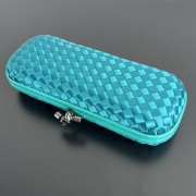Uubags Bottega Veneta blue intrecciato woven satin knot clutch bag 25x10x5cm - 3