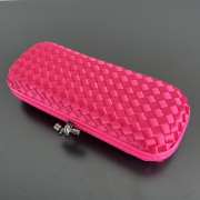 Uubags Bottega Veneta pink intrecciato woven satin knot clutch bag 25x10x5cm - 5