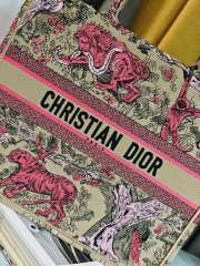 Uubags Large Dior Dioriviera Book Tote Bag Pink Beige 41.5x34.5x16cm - 5