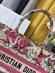 Uubags Medium Dior Dioriviera Book Tote Bag Pink Beige 36.5x28x14cm  - 6