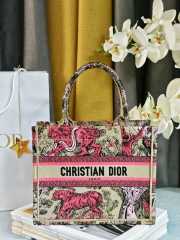 Uubags Small Dior Dioriviera Book Tote Bag Pink Beige 26.5x21x14cm - 1
