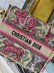 Uubags Small Dior Dioriviera Book Tote Bag Pink Beige 26.5x21x14cm - 6