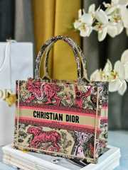 Uubags Small Dior Dioriviera Book Tote Bag Pink Beige 26.5x21x14cm - 3