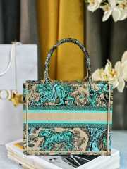 Uubags Small Dior Dioriviera Book Tote Bag Blue Beige 26.5x21x14cm - 5
