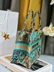 Uubags Small Dior Dioriviera Book Tote Bag Blue Beige 26.5x21x14cm - 3