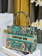 Uubags Small Dior Dioriviera Book Tote Bag Blue Beige 26.5x21x14cm - 2