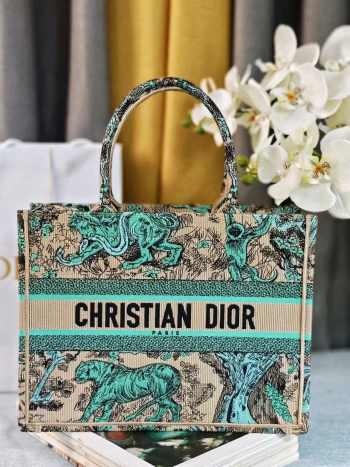 Uubags Medium Dior Dioriviera Book Tote Bag Blue Beige 36x27.5x16.5cm