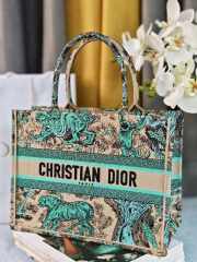 Uubags Medium Dior Dioriviera Book Tote Bag Blue Beige 36x27.5x16.5cm - 4