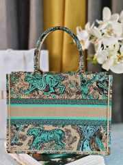 Uubags Medium Dior Dioriviera Book Tote Bag Blue Beige 36x27.5x16.5cm - 5
