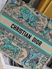 Uubags Large Dior Dioriviera Book Tote Bag Blue Beige 41.5x34.5x16cm - 4