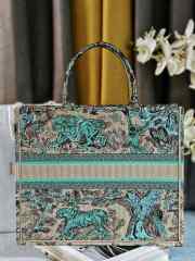 Uubags Large Dior Dioriviera Book Tote Bag Blue Beige 41.5x34.5x16cm - 2