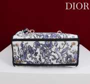 Uubags Dior Lucky Small Lady D-Lite Bag White and Blue Dior Night of Dreams Embroidery 20x18x8cm - 5